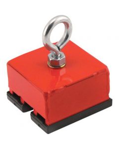 Schwerlastmagnet rot lackiert Magnet-System zum heben, hängen - Haftkraft 45 kg