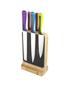Magnet Messerblock Holz, Soft Touch Eiche, Platz für 8 Messer
