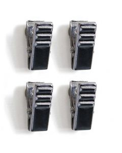 Magnet-Clip CLIPPER - 4er Set, chrome - 10mm breit - mit starken Magneten, 25mm lang
