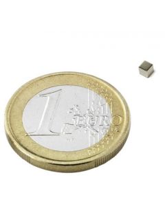 Magnetwürfel Würfelmagnet  2 x 2 x 2mm Neodym N45, Nickel – hält 100g