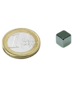 Magnetwürfel Würfelmagnet  8 x 8 x 8mm Neodym N40, Nickel – hält 4,0kg