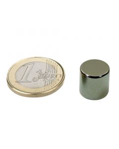 Scheibenmagnet / Rundmagnet Ø 12x12mm – Neodym N42 (NdFeB) Nickel - hält 9,0 kg