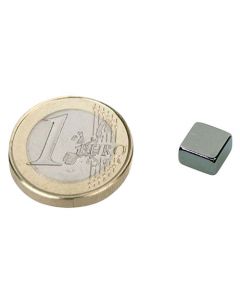 Quadermagnet Magnet-Quader   8 x   8 x  4mm Neodym N45, Nickel - Haftkraft 1,8kg