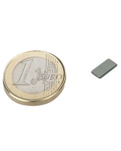 Quadermagnet Magnet-Quader  10 x   5 x  1mm Neodym N52, Nickel - hält 0,6 kg