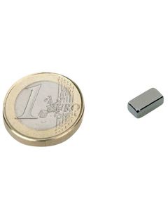 Quadermagnet Magnet-Quader  10 x  5 x  3mm Neodym N40, Nickel - Haftkraft 1,4 kg