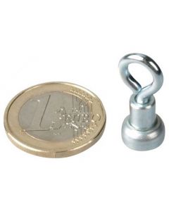 Ösenmagnet / Magnet mit Öse Ø 10mm – Neodym (NdFeB) Zink - Haftkraft 2 kg