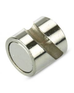 Deko-Magnet mit Haken Ø 12 mm Neodym, silber - Haftkraft 5,5 kg